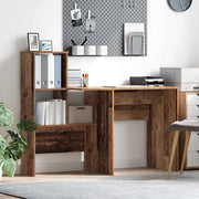 vidaXL Scrivania Legno vecchio 131.5 x 50 x 106.5 cm Legno multistrato