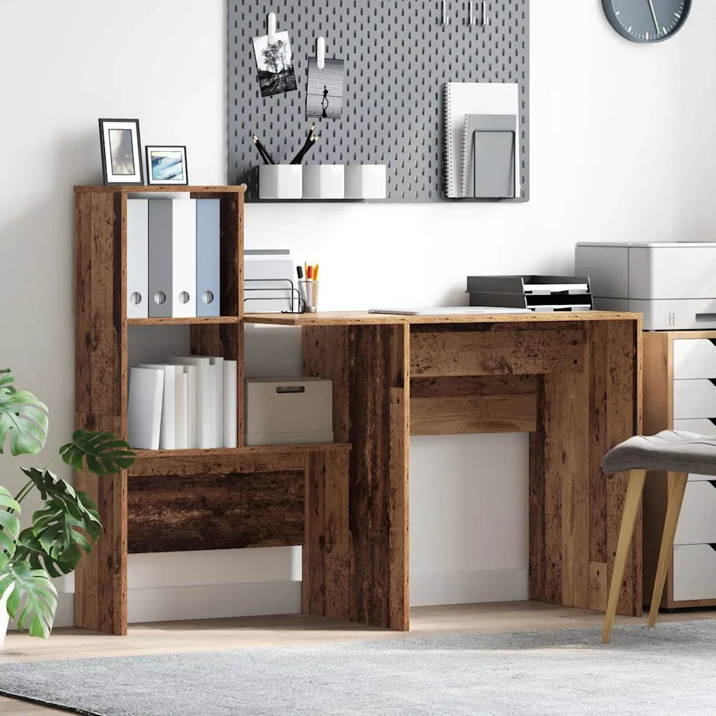 vidaXL Scrivania Legno vecchio 131.5 x 50 x 106.5 cm Legno multistrato
