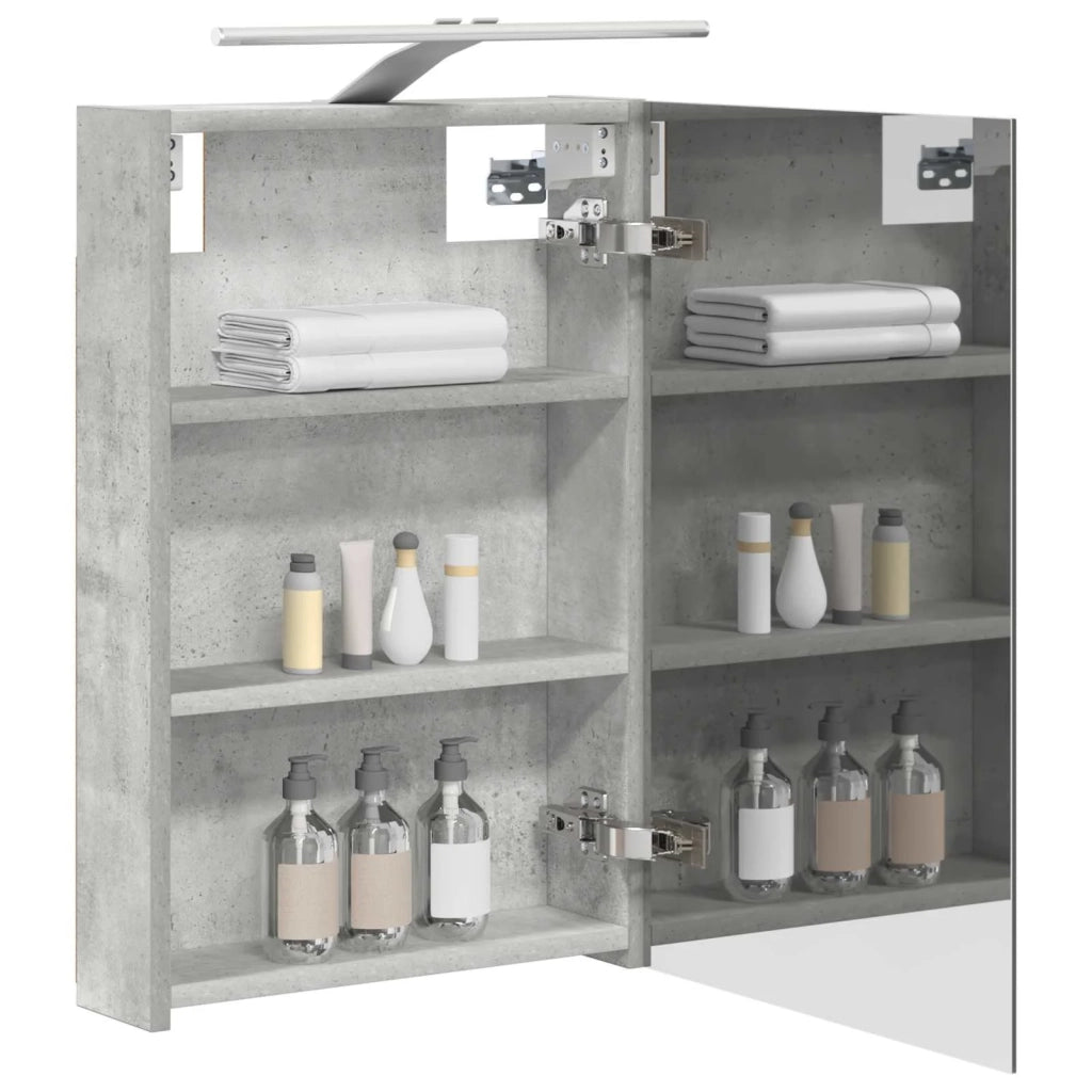 Mobiletto per specchio da bagno con lo scaffale Grigio cemento