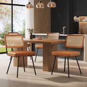 SEDIA da pranzo 61x46x79 cm Marrone in PU e metallo