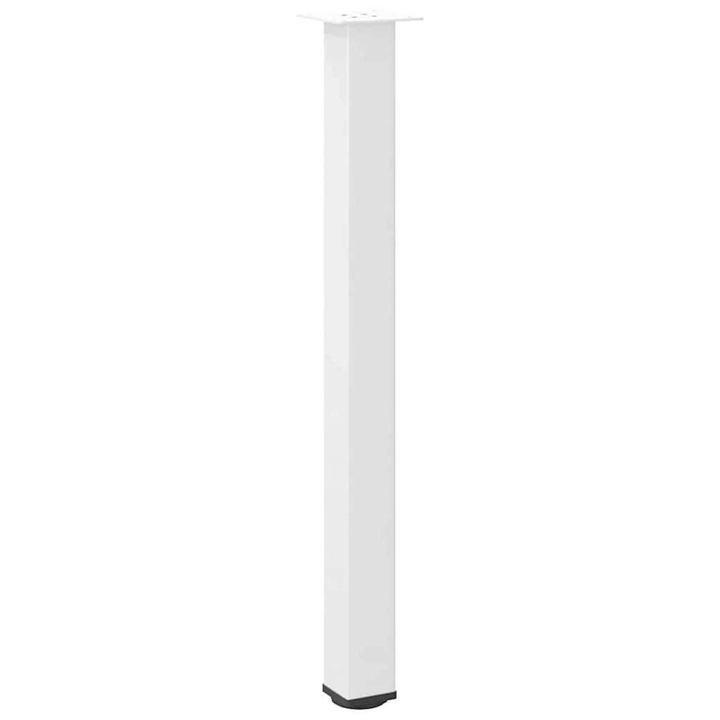 Set di 4 gambe per tavolo da bar 90 x 92 cm con piedini regolabili design moderno in acciaio bianco 02_0056770
