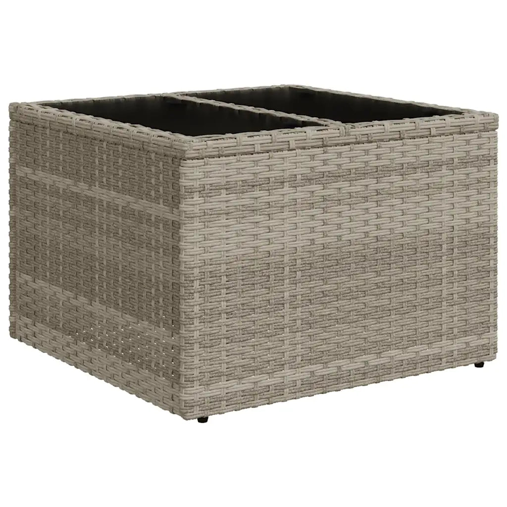 Set Divano da Giardino 5pz con Cuscini Grigio Chiaro Polyrattan