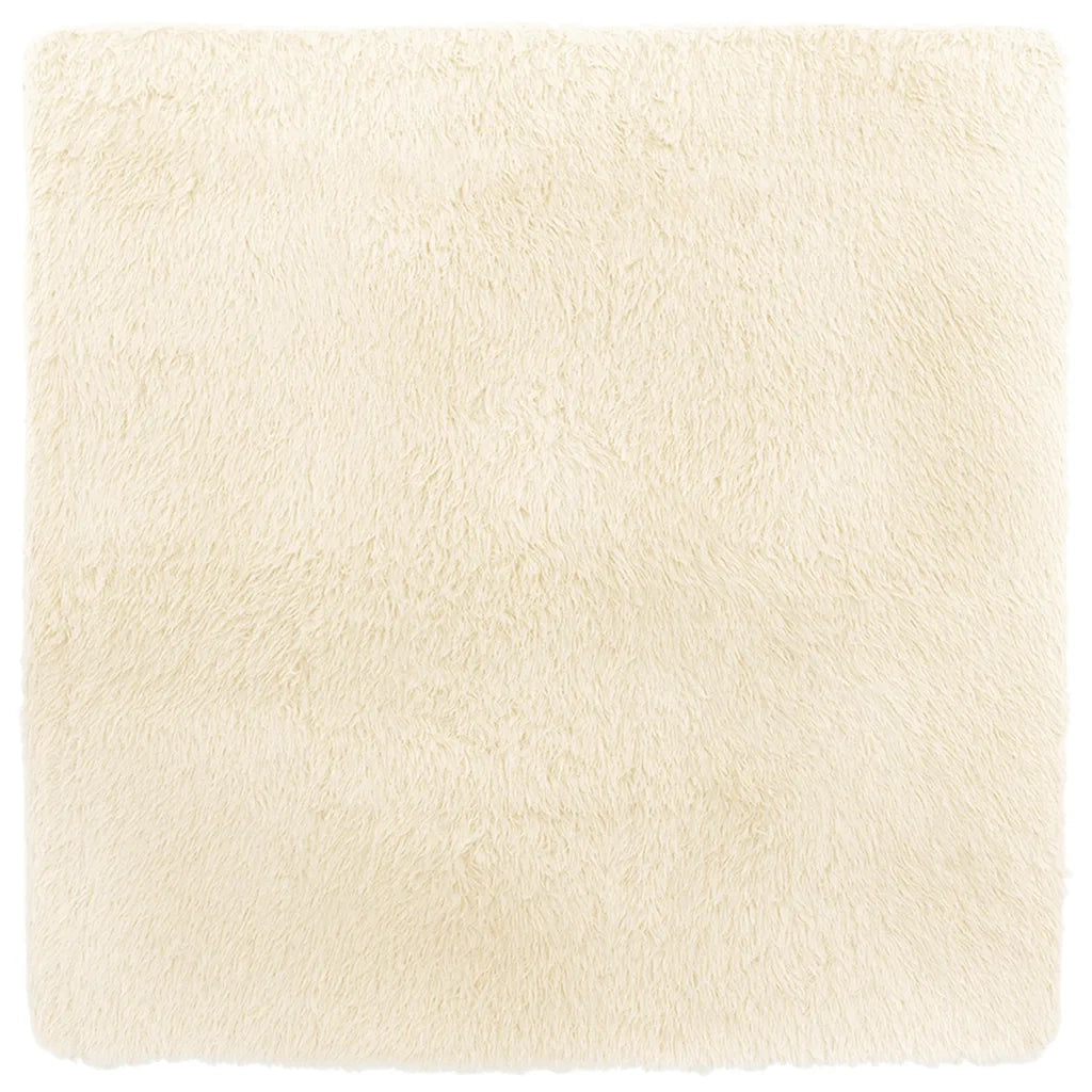 Tappeto Shaggy a Pelo Lungo NAVARRA Crema 240x240 cm poliestere 4102887
