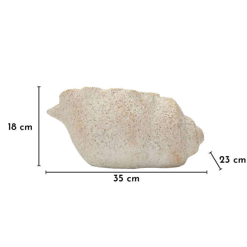 Vaso Shell Sand -b- cm 35x23x18 (apertura cm ø 17x14)