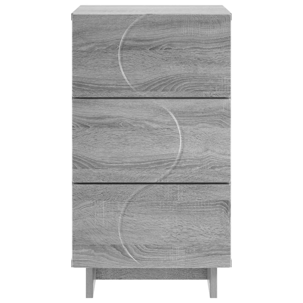 Armadio da Notte 2 pcs Sonoma grigio 33,5 x 34,5 x 60 cm 8011436