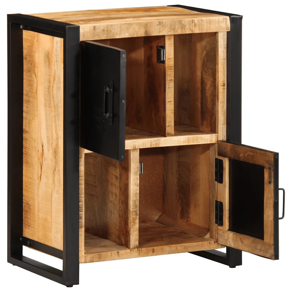 Credenza | Madia | Buffet da pranzo | Armadio da pranzo 55x35x70 cm in Legno Massello di Mango Grezzo