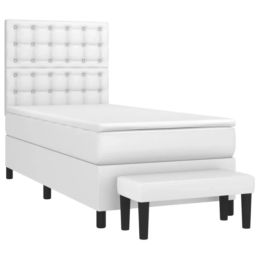 Giroletto a Molle con Materasso Bianco 80x200 cm in Similpelle cod mxl 63760