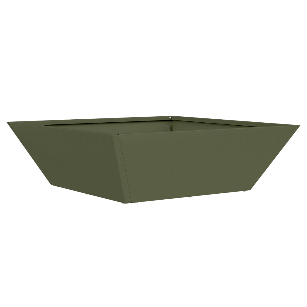 Fioriera in metallo Verde oliva Metallo 50 x 50 x 15 cm Quadrata