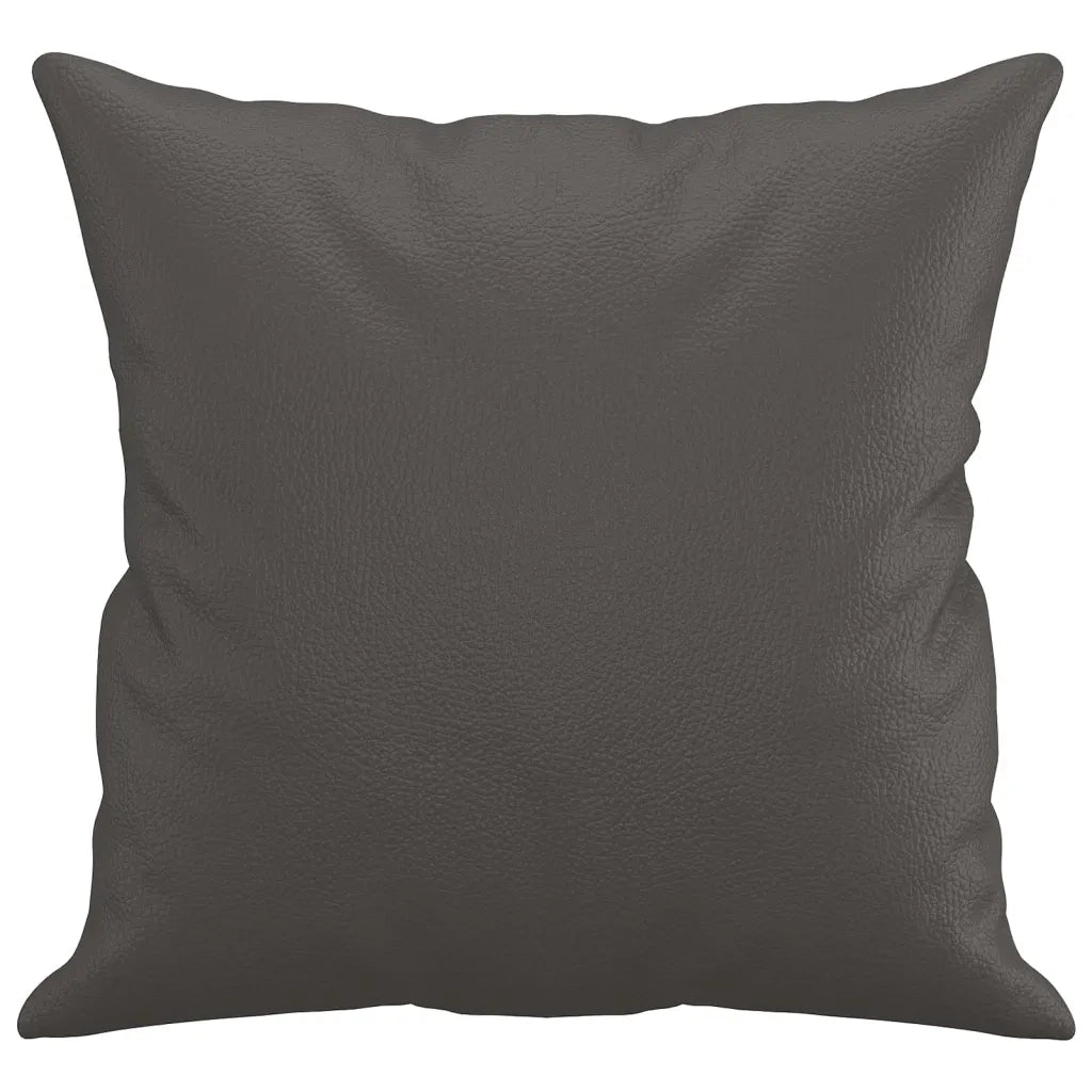 Cuscini Decorativi 2pz Grigio 40x40 cm in Similpelle 349482