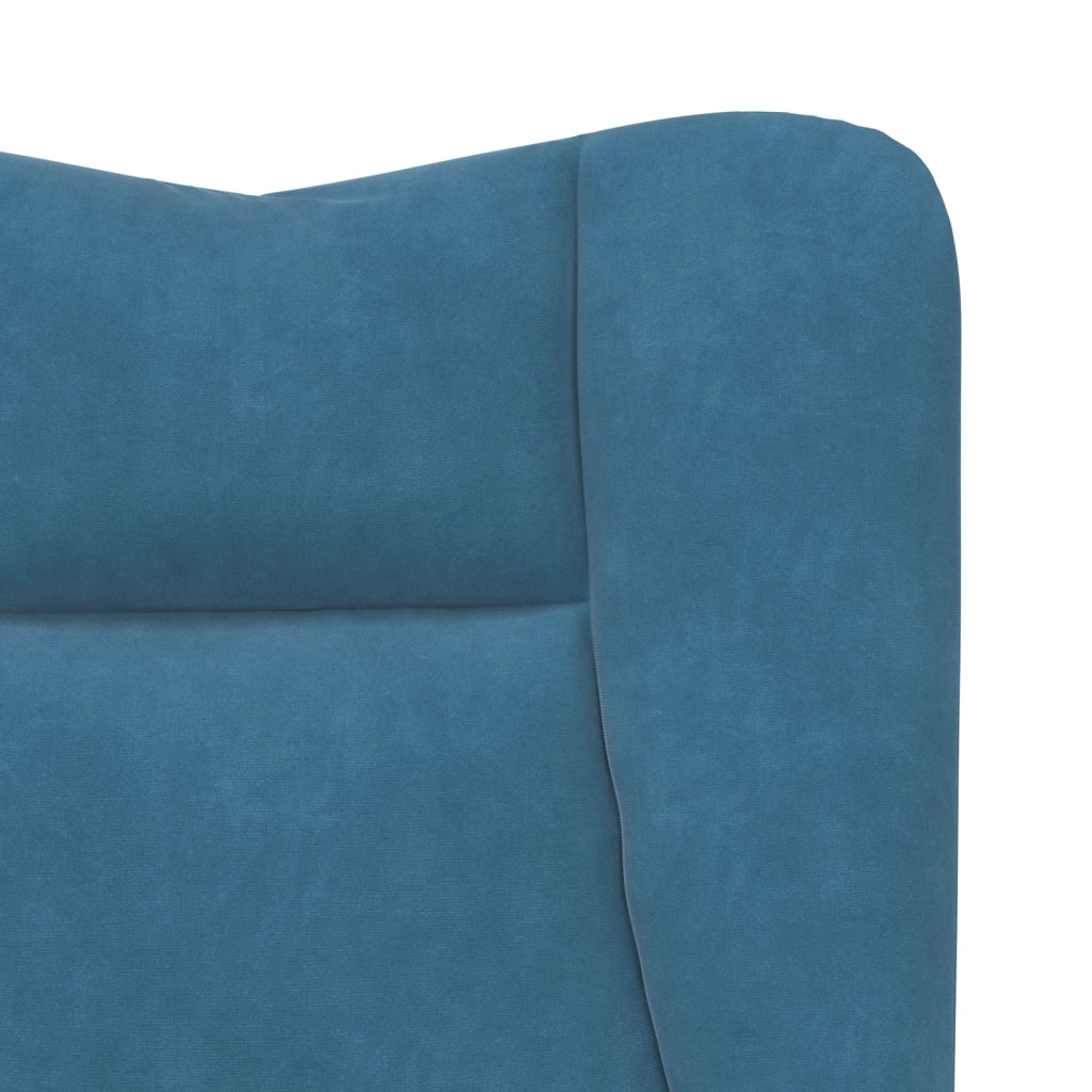Poltrona rilassante  in velluto blu