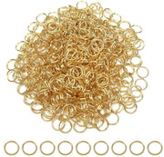 Anelli di allaccio per gioielli 500 pezzi - 6 mm - Acciaio inossidabile - Connettori di gioielli in oro - Fai da te per creare gioielli - Incluso contenitore di conservazione