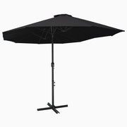Ombrellone da esterno e palo in alluminio 460 x 270 cm nero 02_0008296
