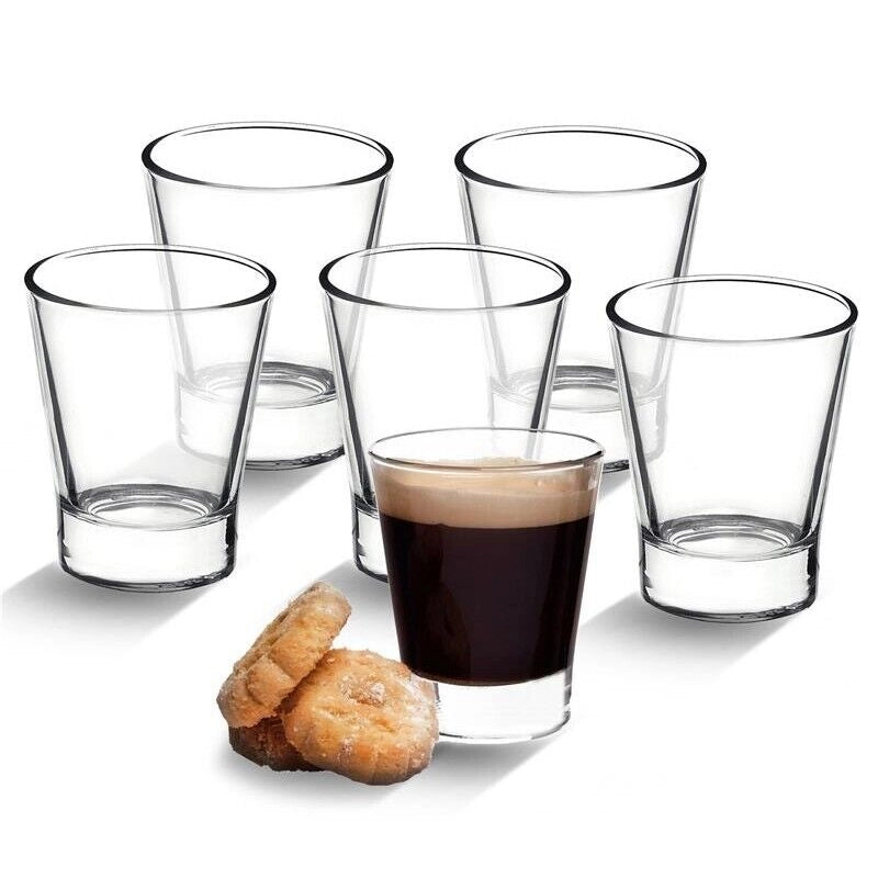 6 CAFFEINO BORMIOLI BICCHIERI TAZZINE PER CAFFÈ ESPRESSO IN VETRO TRASPARENTE