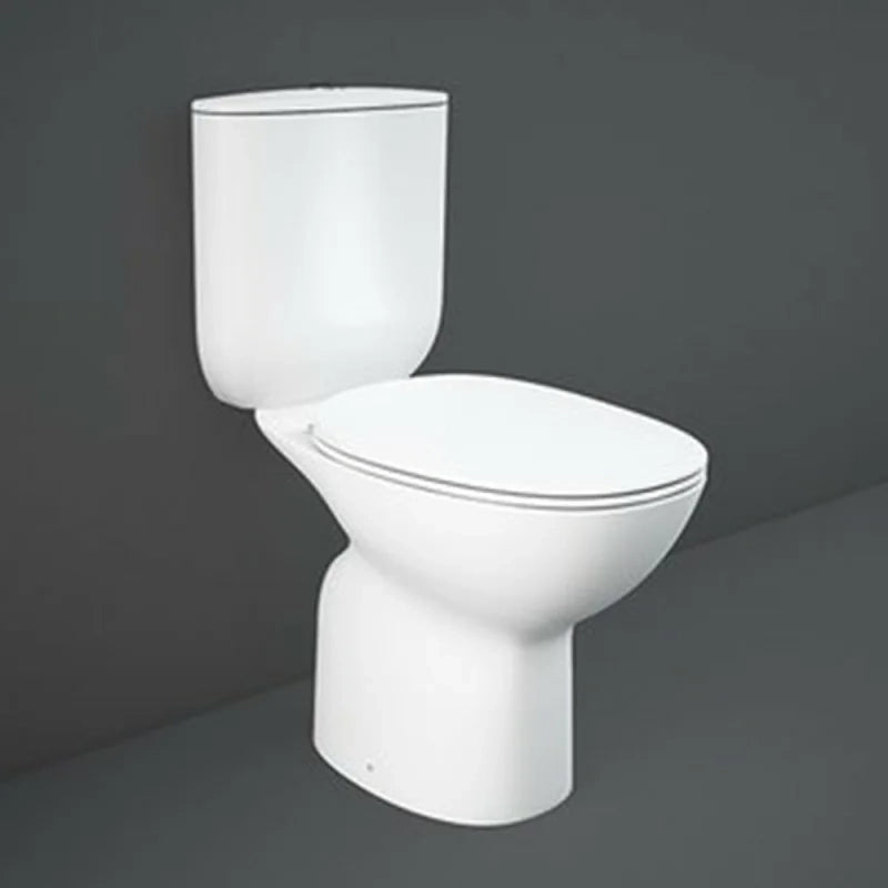 Vaso monoblocco tradizionale Rimless Rak Morning con sedile