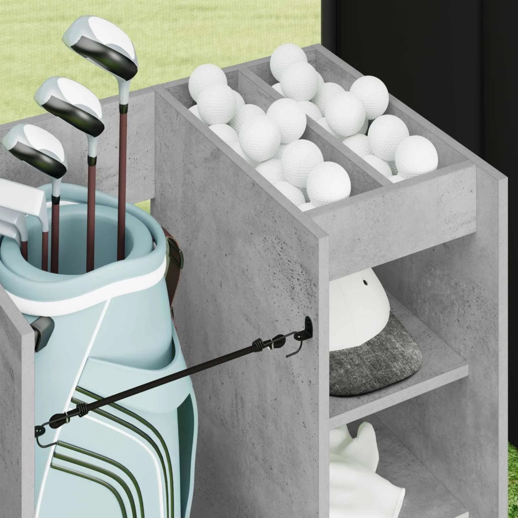 Armadio per Golf con ruota Grigio cemento 65 x 45 x 98 cm CFW1917534
