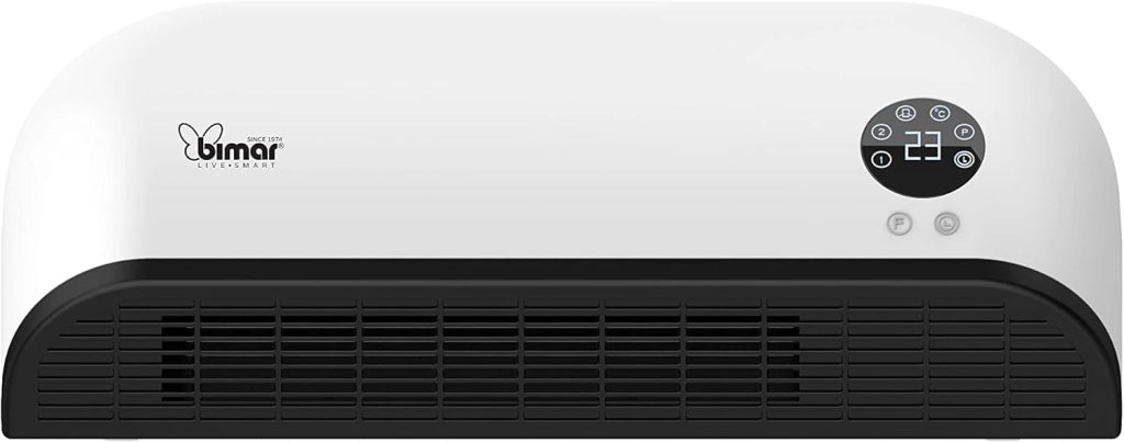 Bimar HP093 Termoventilatore a Parete Eroga Calore in Base alla Temperatura Ambiente. Termoventilatore con Timer, Telecomando, Programmatore Giornaliero