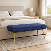 Panchina a doppio strato Blu Polizia 120 x 45 x 46 cm Velluto 42038597