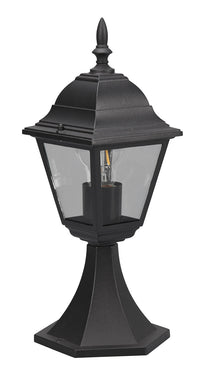 Lampada Palo da Esterno Attacco E27 in Alluminio Nero Opaco