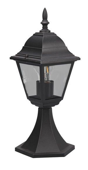 Lampada Palo da Esterno Attacco E27 in Alluminio Nero Opaco