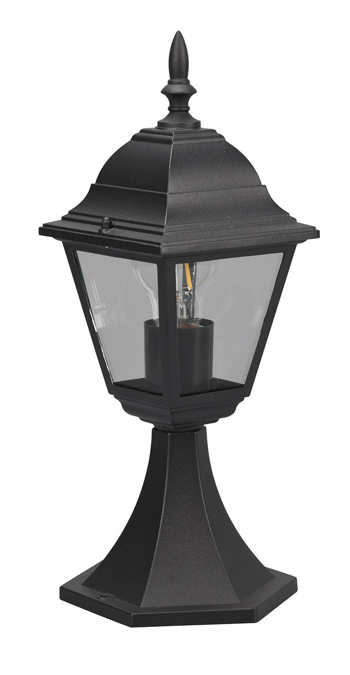 Lampada Palo da Esterno Attacco E27 in Alluminio Nero Opaco