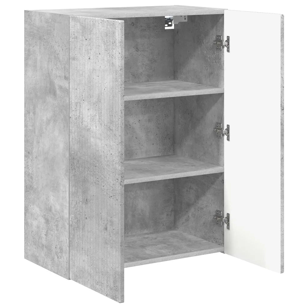Mobile TV da parete-Mobile TV a Muro-Credenza TV Grigio cemento 59,5 x 31 x 80 cm