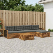 Set di divani da esterno con cuscino 6 pcs Naturale e Antracite 3383265