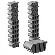 Set di 20 vassoi portaoggetti KADAX per officina, dimensioni 195x120 mm.