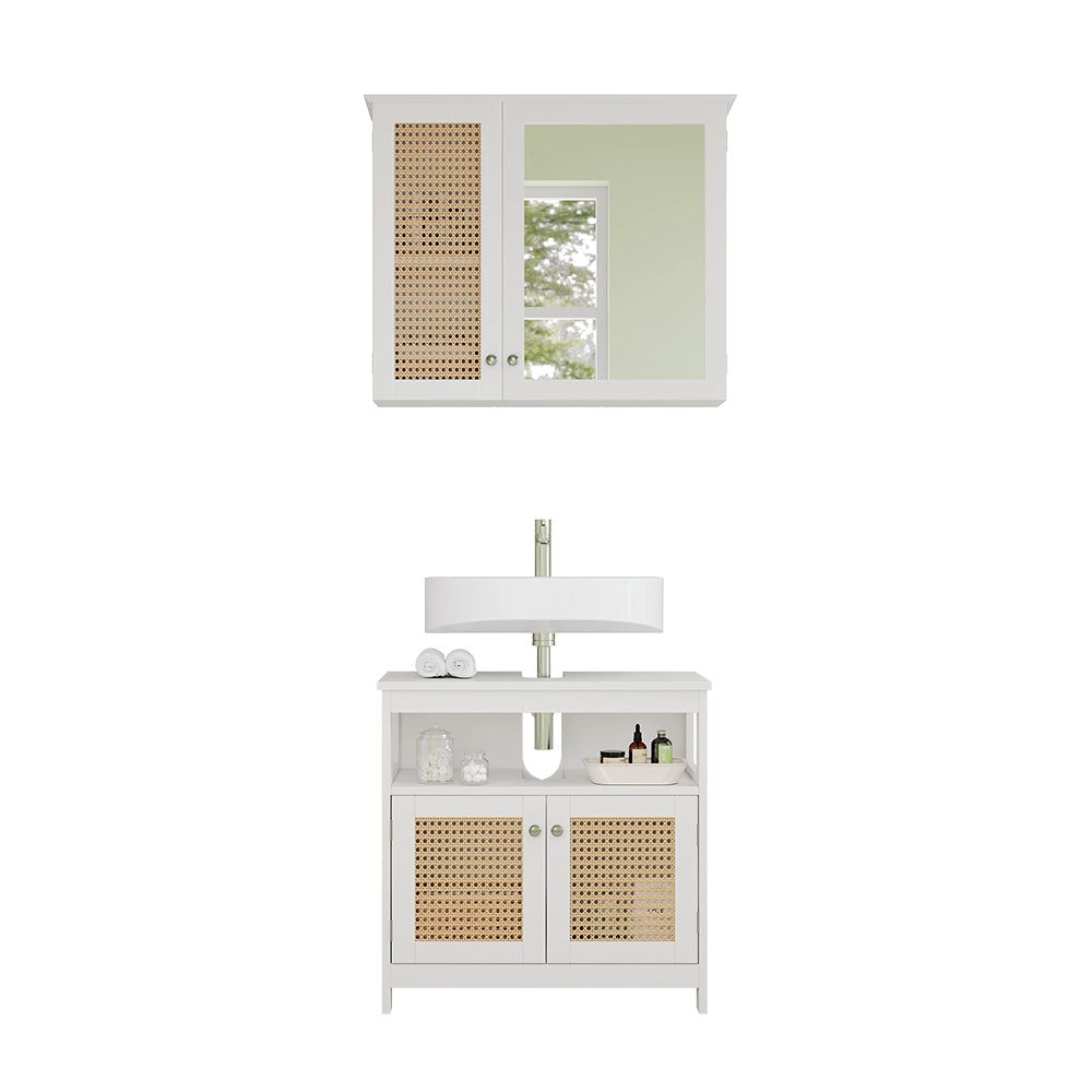 Vicco Set di mobili da bagno Bianco 2 parti