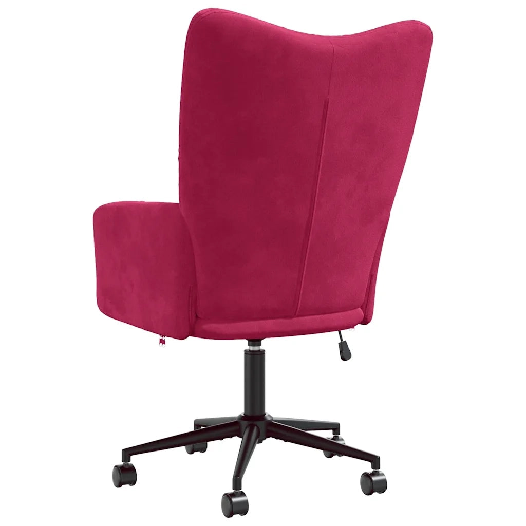 Poltrona | Sedia Relax Rosso Vino in Velluto
