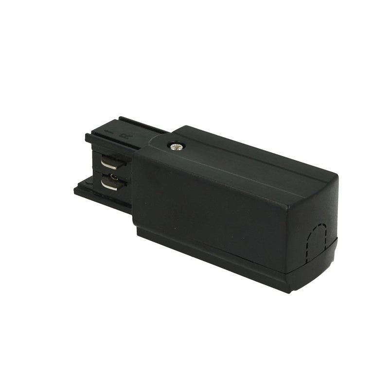 Kit Connettore Alimentazione Destra + Terminale Chiusura Colore Nero Per Binario Guida Trifase CB40203