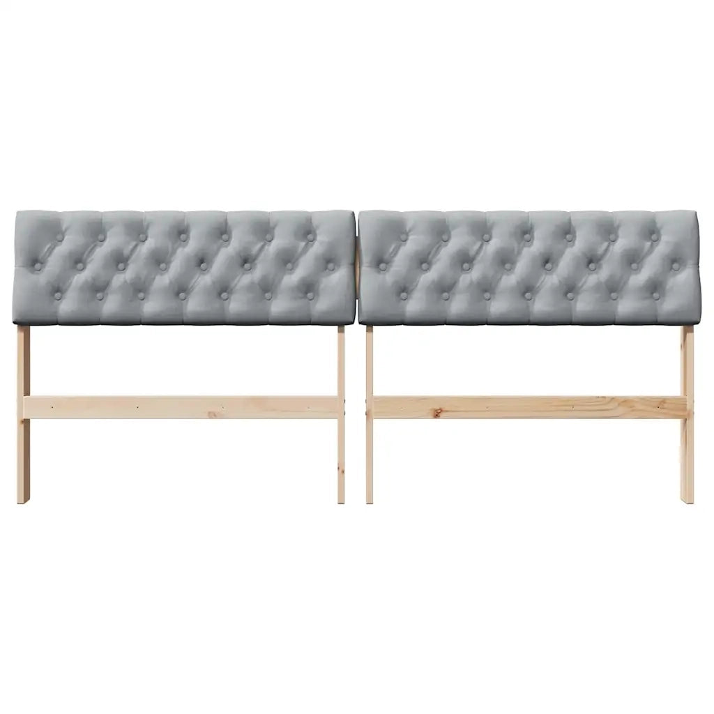 Testiera imbottita Grigio chiaro 180 cm Pino massello 879159