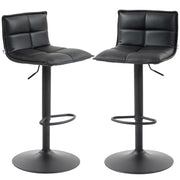 Sgabelli da bar regolabili in altezza con sedile girevole ¨C zephmum ¨C PU nero 44x45x85-106 cm