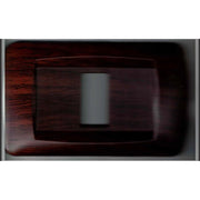 Trade Shop - Placchette Placche In Abs Serie Magic Bticino Compatibili Placca Copriprese Fori - Legno Scuro -4 Fori     -