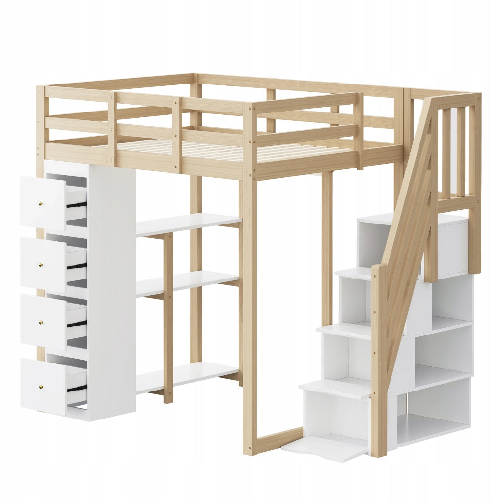 Letto a castello 140x200 - Xylo - Comodino e scala