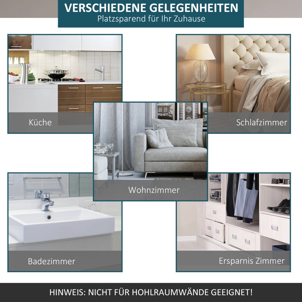 Kit Scorrevole per Porte ¨C zephmum ¨C 183 cm, Marrone Scuro
