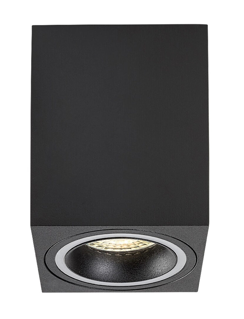 Spot soffitto quadrato nero 1xGU10 25W Kobald Rabalux