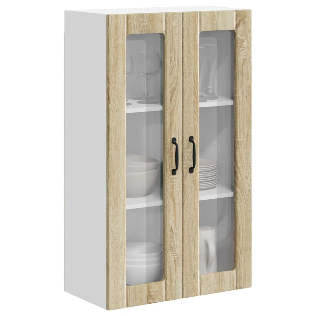 Mobile in vetro da parete LUCCA Rovere Sonoma 60 x 31 x 100 cm