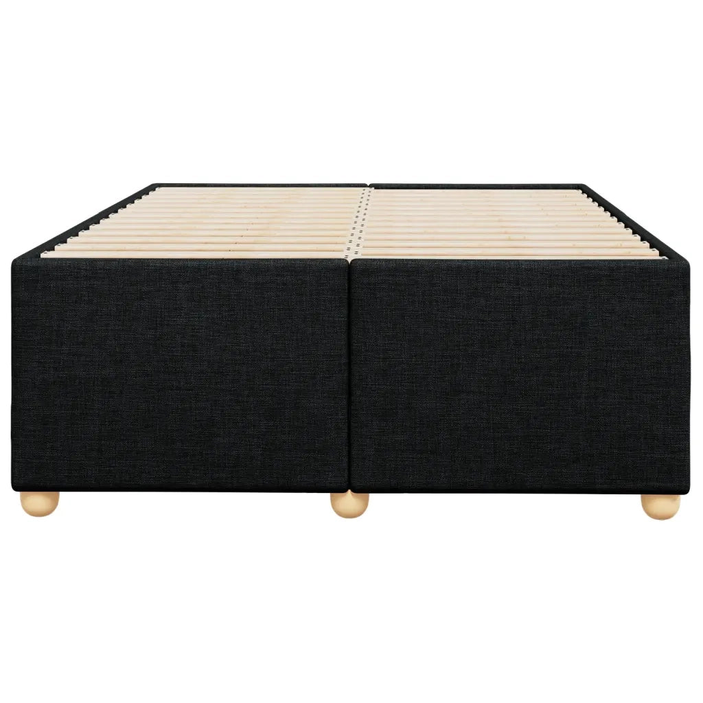 Giroletto senza Materasso Nero 120x190 cm in Tessuto