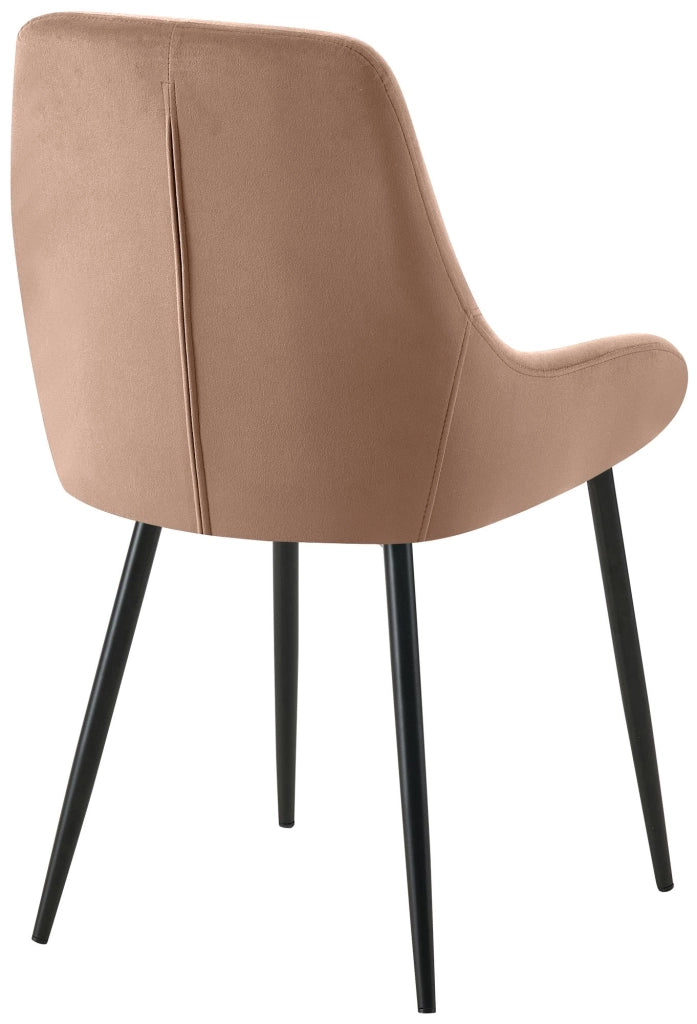 Set di 2 sedie per sala da pranzo Elmira velluto nero 5