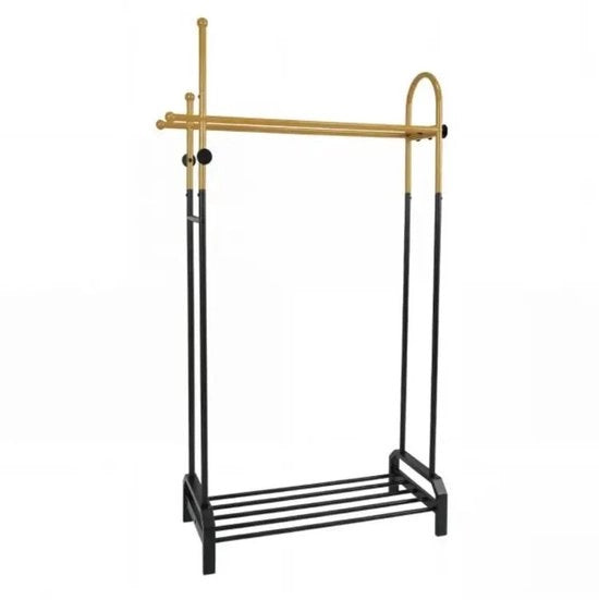 Utility per abbigliamento con 5 ganci, altezza 179 cm, attacco in metallo robusto, gruccia per abbigliamento in metallo indipendente
