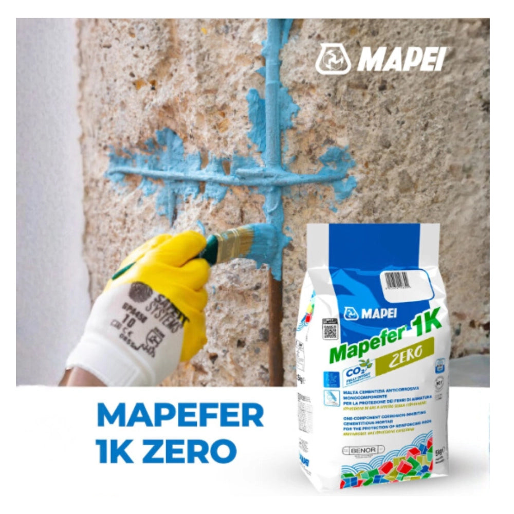 Malta cementizia anticorrosiva mapefer 1k per ferri d armatura 5 kg