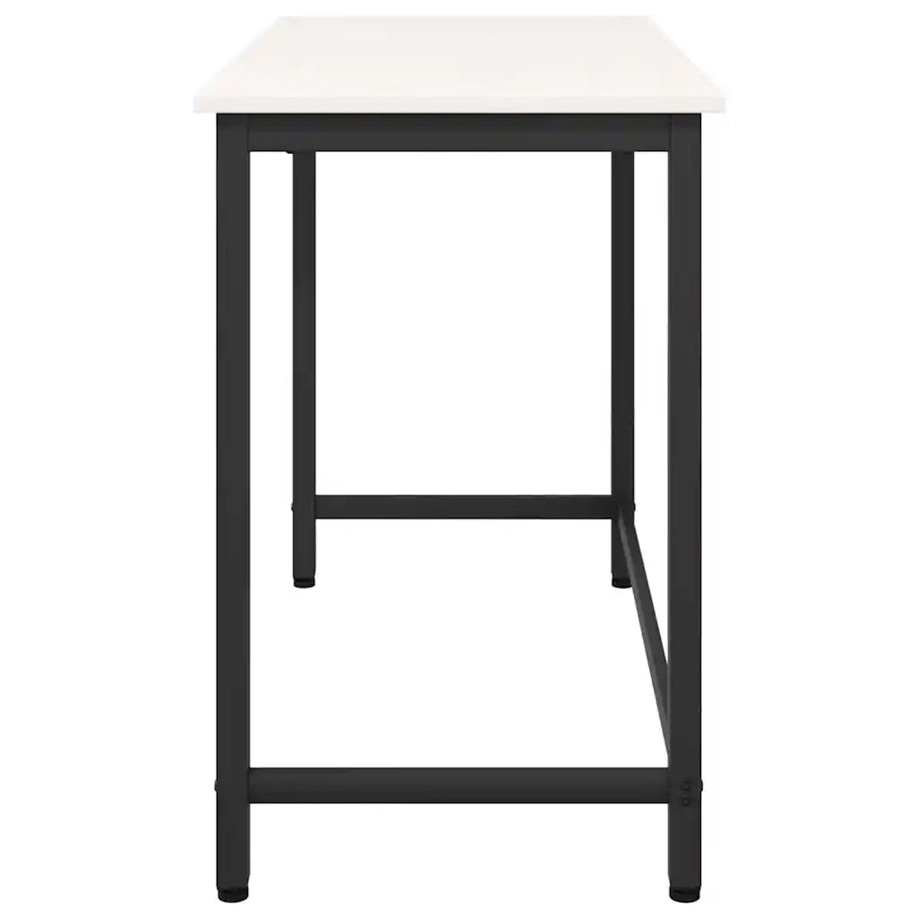 tavolo Bianco 100 x 50 x 77 cm Legno ingegnerizzato e acciaio