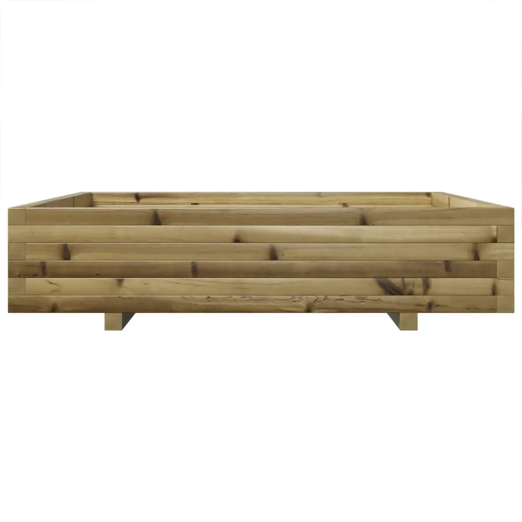 Fioriera | Cassetta per fiori | Vaso da Giardino 110x110x26,5cm in Legno di Pino Impregnato