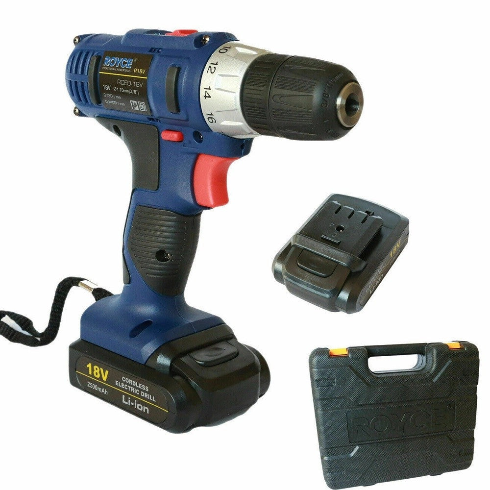 Trade Shop - Avvitatore Trapano A Batteria 18v 2 Batterie Litio Ricaricabile In Valigetta -