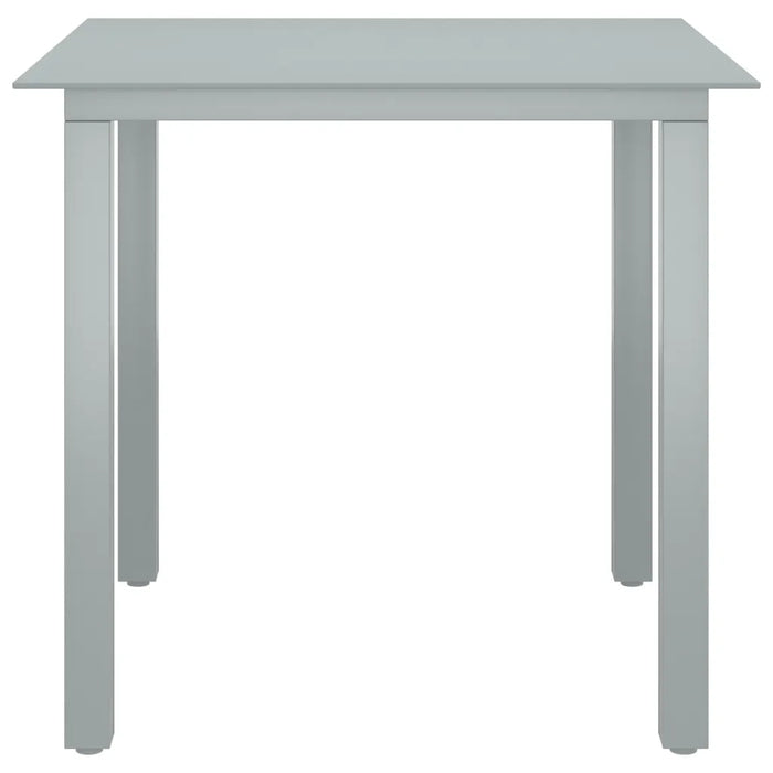 Set Mobili da Pranzo per Giardino 5 pz Alluminio Argento e Nero cod mxl 40735