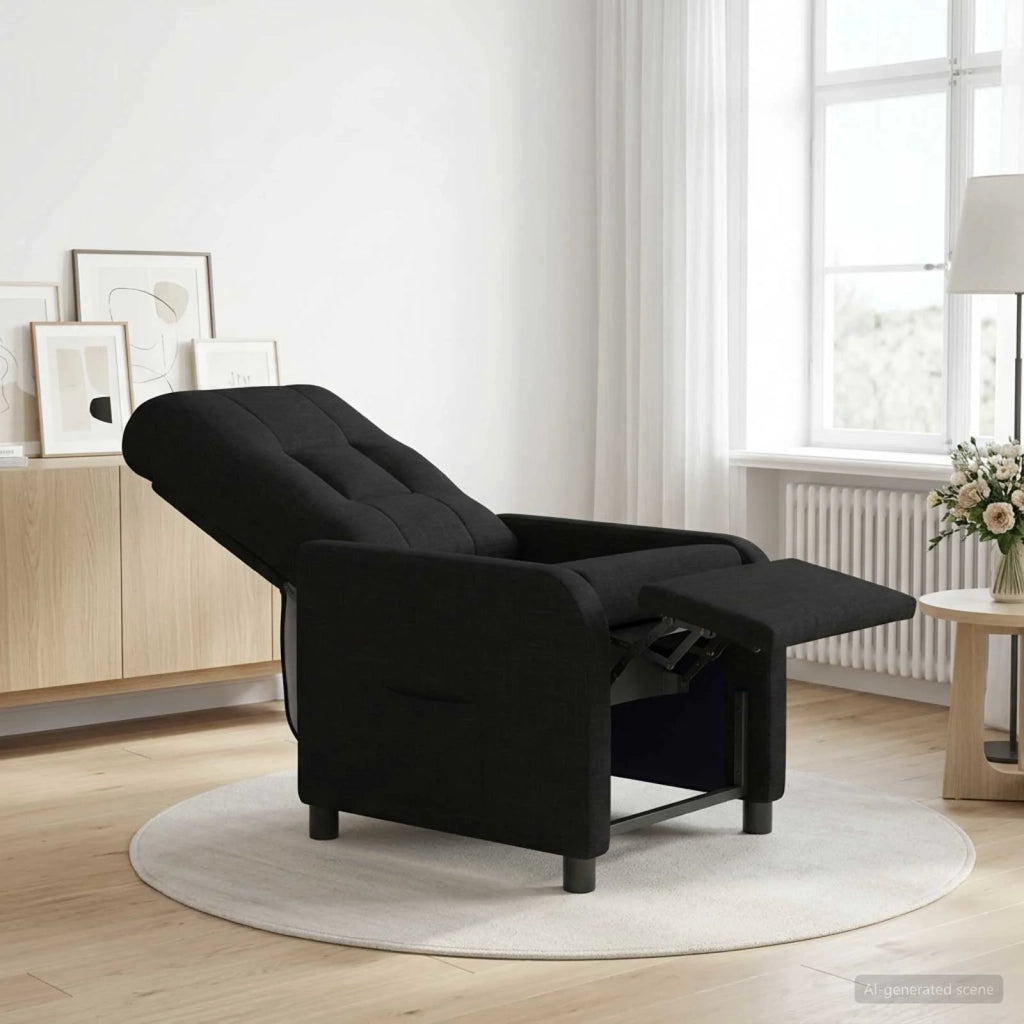 Divano Sedia-Poltrona reclinabile Nero Tessuto 868100