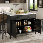 Tavolo Bar Alto ¨C MINIMAL ¨C Piano Effetto Marmo, Moderno, Gambe Regolabili