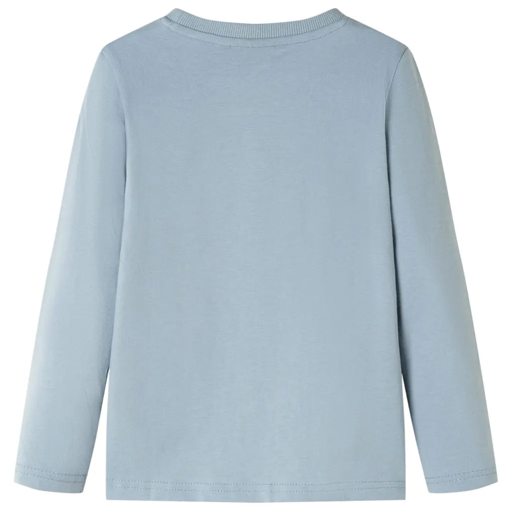 Maglietta da Bambino a Maniche Lunghe Azzurra 116