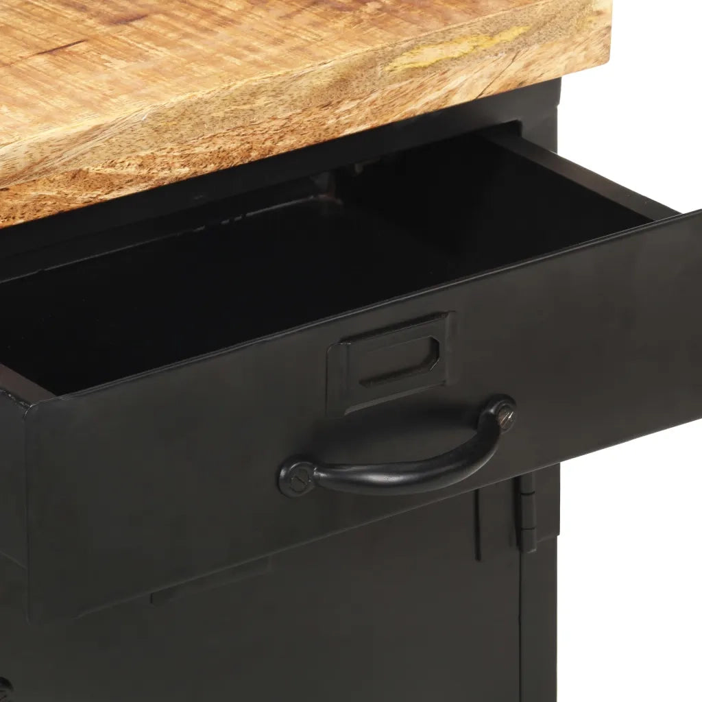 Comodino 40x30x52 cm in Legno di Mango Grezzo cod mxl 43314