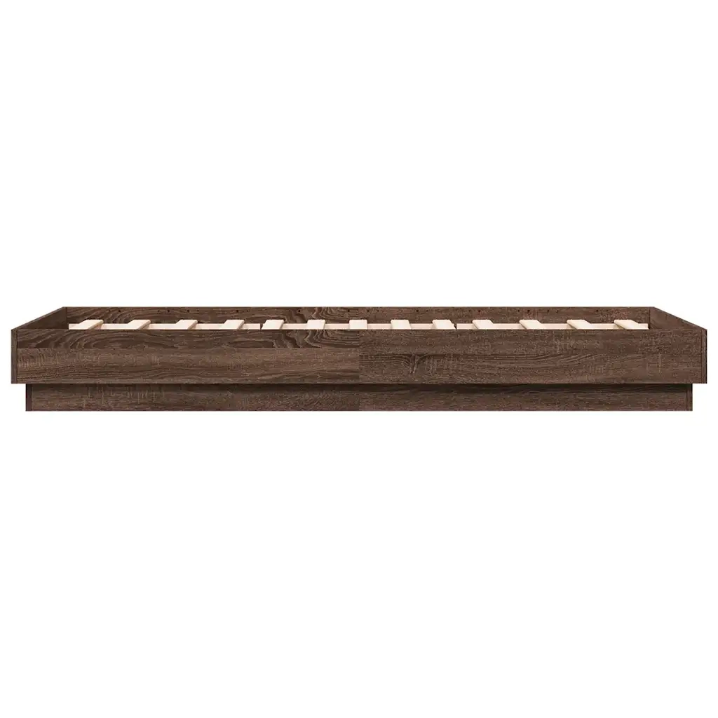 Giroletto senza Materasso Rovere Marrone 90x190cm in Truciolato 839636